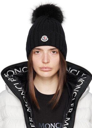 Black Pom-Pom Beanie