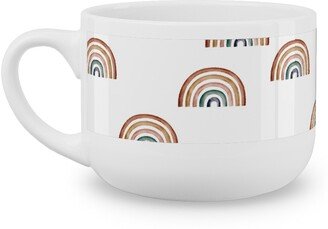 Mugs: Scattered Rainbows - Multi Latte Mug, White, 25Oz, White