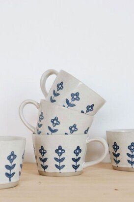 Connected Goods Blue Blooms Ceramic Mug