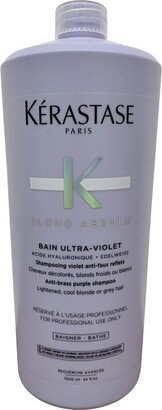 34Oz Bain Ultra-Violet Purple Shampoo For Lightened, Cool Blonde, Bleached, Or Grey Hair