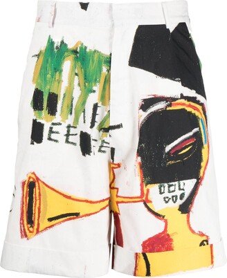 Graphic-Print Cotton Shorts