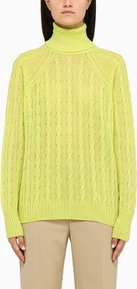 Yellow cashmere turtleneck