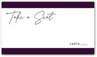 Wedding Place Cards: Regal We Do Wedding Place Card, Purple, Placecard, Matte, Signature Smooth Cardstock