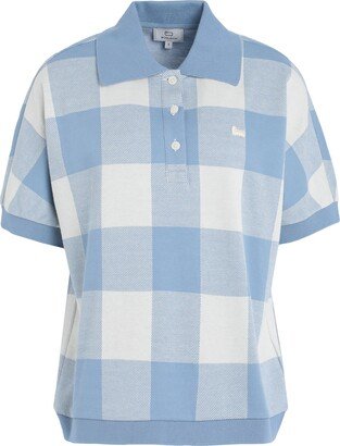 American Check Polo Polo Shirt Light Blue