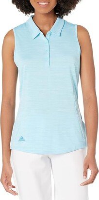 Space Dye Sleeveless Polo Shirt (Bliss Blue) Women's Clothing