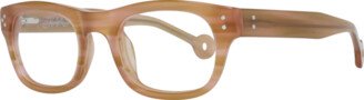 Hally & Son Brown Unisex Optical Frames-AB