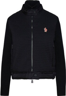 Logo Embroidered Panelled Cardigan