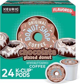 24ct The Original Donut Shop Chocolate Glazed Donut Keurig K-Cup Coffee Pods Flavored Coffee Medium Roast