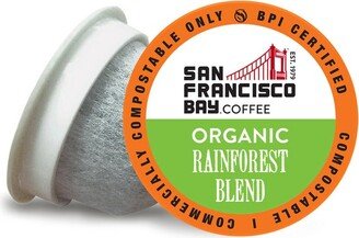 San Francisco Bay Coffee San Francisco Bay Compostable Coffee Pods - Organic Rainforest Blend (36 Ct) K Cup Compatible including Keurig 2.0, Medium Dark Roast