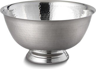 Curata Medium 8 Inch Diameter Stainless Steel Hammered Revere Bowl