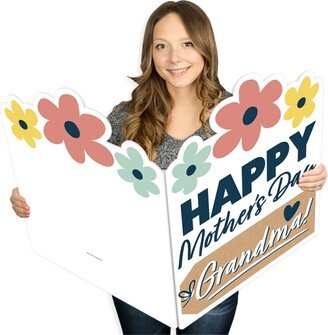 Big Dot Of Happiness Grandma, Happy Mother's Day - Giant Card Big Shaped Jumborific Card 16.5 x 22 in