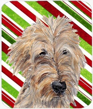 SC9619LCB Goldendoodle Candy Cane Christmas Glass Cutting Board