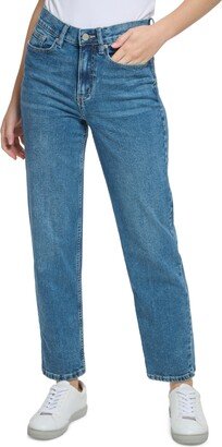 Petite Vintage High Rise Straight-Leg Jeans