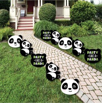 Big Dot Of Happiness Party Like a Panda Bear - Lawn Decor - Outdoor Party Yard Decor - 10 Pc