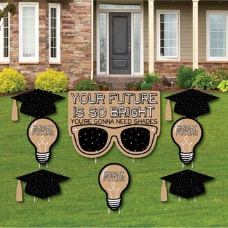 Big Dot Of Happiness Bright Future - Outdoor Lawn Decor - Graduation Party Yard Signs - Set of 8