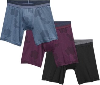 Men's Active Flyless Boxer Brief Underwear 3-Pack - Camo Mix - 3XL - Cotton Modal Blend