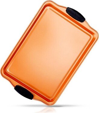 Small Cookie Sheet -Commercial Grade Restaurant Quality Metal Bakeware, (Copper)