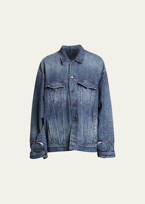 Men's Deconstructed Denim Jacket