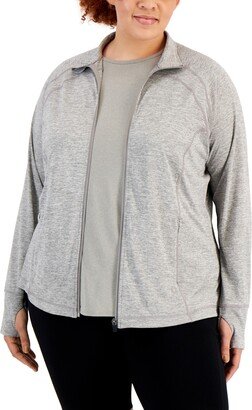 Id Ideology Women's Plus Essentials Performance Zip Jacket, Created for Macy's