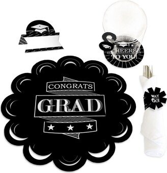 Big Dot Of Happiness Graduation Cheers Graduation Party Table Decorations Chargerific Kit 8 Ct