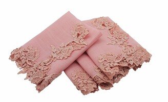 Lace Trim Napkins - Set of 4