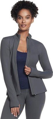 GO WALK Mesh Jacket (Black/Charcoal) Women's Coat