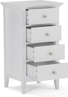 Normandy Four Drawer Floor Storage Bath Cabinet White - WyndenHall