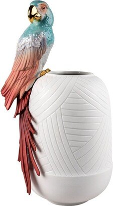 Macaw bird porcelain vase (56cm)