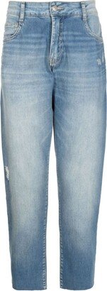 Cropped Low-Rise Tapered Jeans