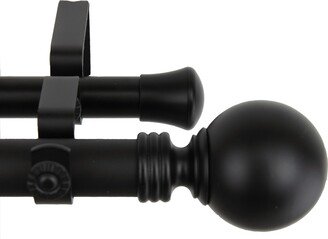 InStyleDesign Sphere 1-inch Adjustable Double Drapery Rod 160-240 inch - 160 to 240 inch