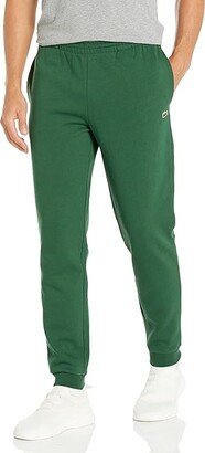 Essentials Fleece Sweatpants with Ribbed Ankle Opening (Green) Men's Clothing