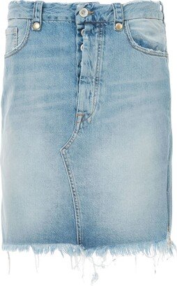 Frayed Denim Skirt