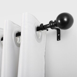 Curtain Rod with Round Finials, Adjustable Length 28-48