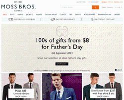 Moss Bros Australia Promo Codes & Coupons