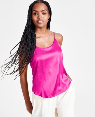 Women's Satin Spaghetti-Strap Scoop-Neck Camisole, Created for Macy's