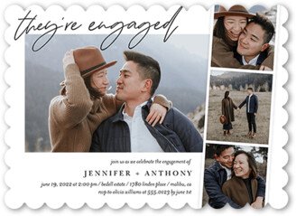 Engagement Party Invitations: Chosen Filmstrip Engagement Party Invitation, White, 5X7, Pearl Shimmer Cardstock, Scallop