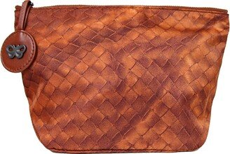 Women's Rust Nylon Intrecciolusion Cosmetic Bag 301183 6318