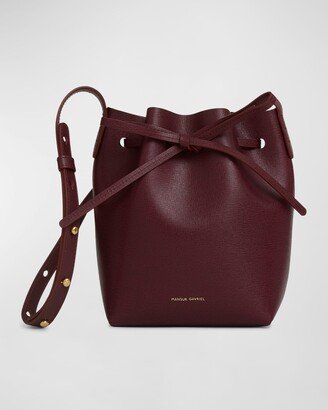 Mini Mini Saffiano Leather Bucket Bag