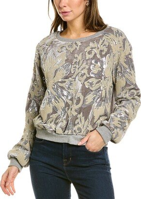 Twinset Floral Sequin Sweatshirt