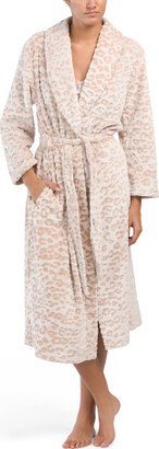 TJMAXX Natural Leopard Cozy Plush Robe