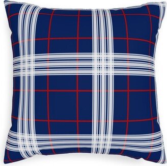Pillows: Myrtle Beach Tartan - Multi Pillow, Woven, White, 20X20, Double Sided, Blue