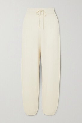 Net Sustain Darford Ribbed Cashmere Tapered Track Pants - Ivory