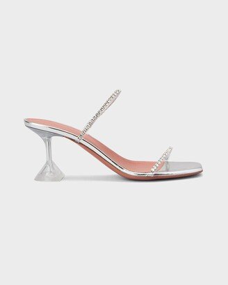 Gilda Metallic Crystal Two-Band Sandals