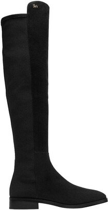 Women's Suede With Logo Over The Knee Boots