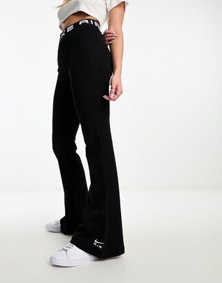 Air Fleece wide leg sweatpants in black