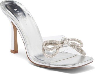 Vivien Crystal Bow Clear Slide Sandal