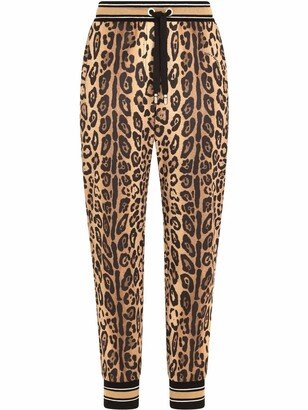 Leopard-Print Track Pants