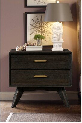 2 Drawer Baly Mid-Century Modern Nightstand