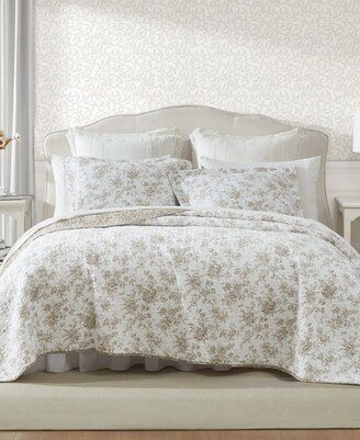 Walled Garden Cotton Reversible 2-Piece Quilt Set, Twin