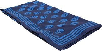 Skull Print Silk Scarf